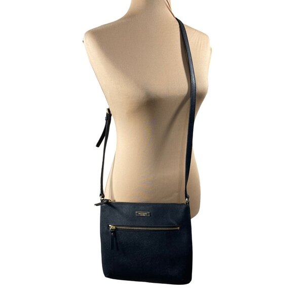Kate Spade New York Laurel Way Rima Bag Black Gold Crossbody - Picture 1 of 6